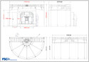 FSC 737NG Simulator projection structure dimensions